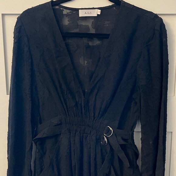 A.L.C. Elegant Black Long Sleeve Lace Dress - Picture 3 of 3